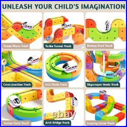 Klick Rail Electric Train Set 3D Magic Flexible Race Track for Kids 3 4 5 6 7 8
