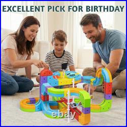 Klick Rail Electric Train Set 3D Magic Flexible Race Track for Kids 3 4 5 6 7 8