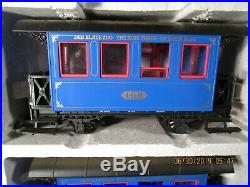LGB 1881-1991 Blue Train Set 20301 G Scale +Transformer Xtra Track Tested VGC