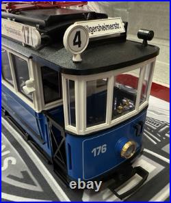 LGB 20202 2035 Trolley Street Cars Set Blue G Scale Tested LN/Box LGB 20202 2035 Trolley Street Cars Set Blue G Scale Tested LN/Box