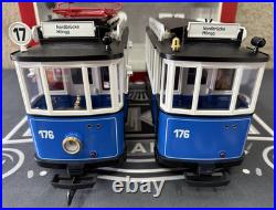 LGB 20202 2035 Trolley Street Cars Set Blue G Scale Tested LN/Box LGB 20202 2035 Trolley Street Cars Set Blue G Scale Tested LN/Box