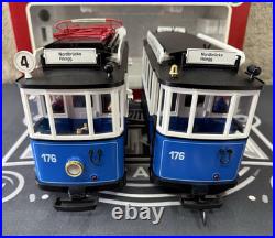 LGB 20202 2035 Trolley Street Cars Set Blue G Scale Tested LN/Box LGB 20202 2035 Trolley Street Cars Set Blue G Scale Tested LN/Box