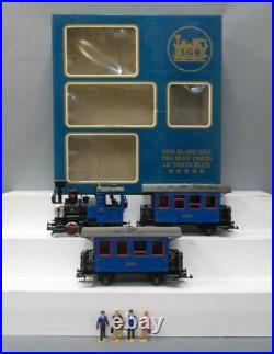 LGB 20301 The Blue Train Set G Gauge Steam Train Set EX/Box