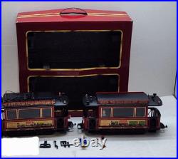 LGB 2030 TROLLEY SET 1968-1988 ANNIVERSARY 2036 G SCALE TRAIN STREET CAR With BOX