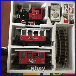 LGB 20540US G Scale Christmas Santa Train Steam Loco Passenger Set With Box Read