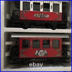 LGB 20540US G Scale Christmas Santa Train Steam Loco Passenger Set With Box Read