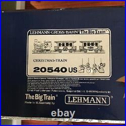 LGB 20540US G Scale Christmas Santa Train Steam Loco Passenger Set With Box Read