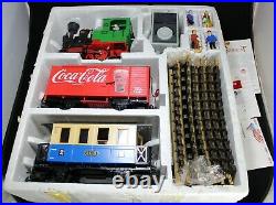 LGB #2 G-Scale 3-Car Train Set with Sound Coca Cola Transformer Figures