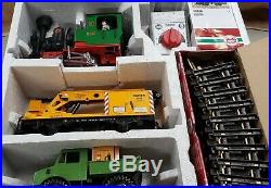LGB 72402 G Scale Work Train Set LOCO 2 Cars and Transformer