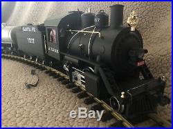 LGB 72423 AT&SF Train Set Light and Smoke Lighted (16)Tracks Switch G Scale Mint