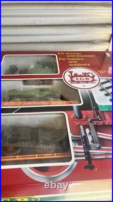 LGB 72430 G Scale Work Train Starter Set with Light & Smoke Complete In Box
