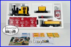 LGB 72503 Construction Site Train Starter Set With Tank Steam Loco +2 Cars NEW