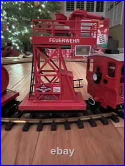 LGB 72940 Red Fire Department Freight Train Starter Set G Scale Collection Item