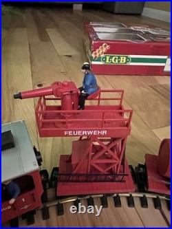 LGB 72940 Red Fire Department Freight Train Starter Set G Scale Collection Item