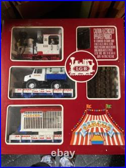 LGB 72988 CIRCUS TRAIN SET + Cassa Car + Caboose, Original Boxes No Transformer