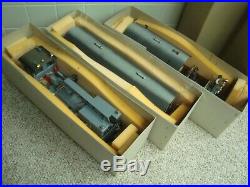 LGB Baumann Gray Construction Train set G scale withlights used in original boxes