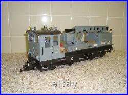LGB Baumann Gray Construction Train set G scale withlights used in original boxes