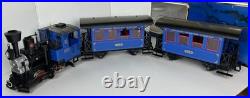 LGB Big G Scale The Blue Train Lehmann with Box Engine 2 Cars Track People Manual