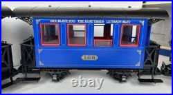 LGB Big G Scale The Blue Train Lehmann with Box Engine 2 Cars Track People Manual