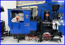 LGB Big G Scale The Blue Train Lehmann with Box Engine 2 Cars Track People Manual