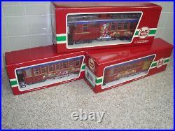 LGB Christmas Train Car Set G scale 34805 & 34815 + 44755 lighted caboose new