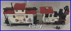 LGB G-Gauge Circus Steam Locomotive Engine & Caboose Set G SCALE