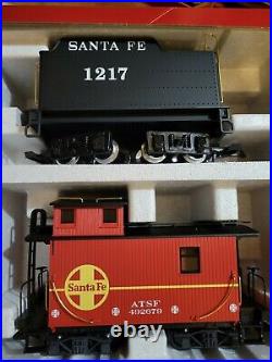 LGB G SCALE Santa Fe Freight Train Starter Set #72423 Engine, Track