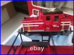 LGB G SCALE Train Switcher Tank Shipping Container Flat Car Track Power Set NEW