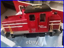 LGB G SCALE Train Switcher Tank Shipping Container Flat Car Track Power Set NEW