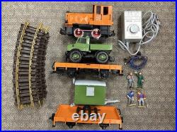 + LGB G Scale 20530 Diesel Locomotive 2 Car Work Train Set with Box