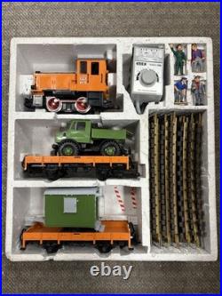 + LGB G Scale 20530 Diesel Locomotive 2 Car Work Train Set with Box