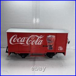 LGB G Scale Coca-Cola Box Car With Melody Sounds For Train, Set Layout