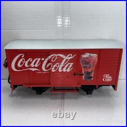 LGB G Scale Coca-Cola Box Car With Melody Sounds For Train, Set Layout