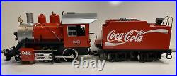 LGB G Scale Coca Cola Engine With Tender Freight Cars Train Set #72428