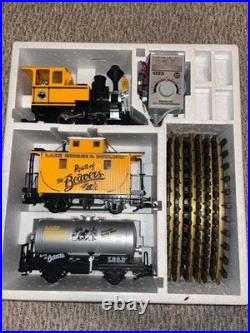 LGB G Scale Lake George & Boulder Train Set withSteamEngine, TankCar, Boxcar & Track