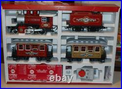 LGB G scale 72325 Christmas train set Steam Locomotive, tender, cars, track EX