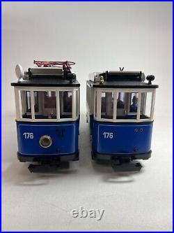 LGB G scale Engine 20202 Blue Trolley Train Set