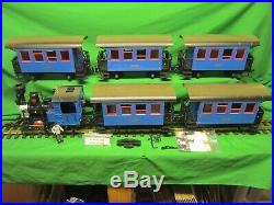 LGB Lehman G Scale 20301BZ The Blue Train Set + 3 Extra Passenger Cars, LNC