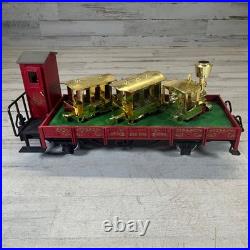 LGB Lehmann G Scale 30th Anniversary 1968-1998 Flat Car Gold Train Display Set