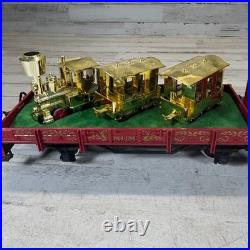 LGB Lehmann G Scale 30th Anniversary 1968-1998 Flat Car Gold Train Display Set