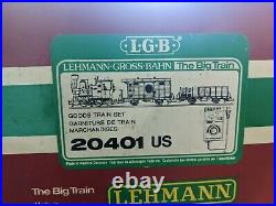 LGB Lehmann THE BIG TRAIN 20401 US Goods Train Set Untested EXTRA NESQUIK CAR