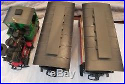 LGB Passenger Train Set 20301US green loco red & blue cars The Big Original BOX