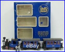 LGB The Blue Train Set 20301 Steam Engine G Scale including open stock 3013