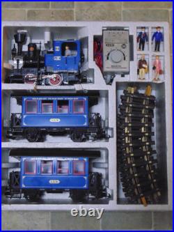 LGB The Blue Train Starter Set with 0-4-0 Engine, 2 Cars, Track, P/S, Figures