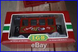 LGB The Christmas Train Passenger Car Set 1995 1996 1997 1998 1999