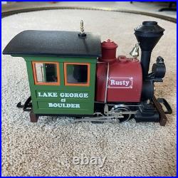 LGB Train Lake George & Boulder G Scale Starter Set Rusty Engine 2 Cars Trolley LGB Train Lake George & Boulder G Scale Starter Set Rusty Engine 2 Cars Trolley