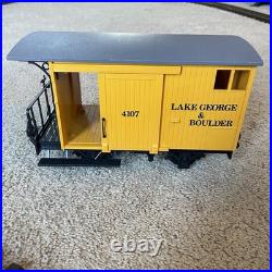 LGB Train Lake George & Boulder G Scale Starter Set Rusty Engine 2 Cars Trolley LGB Train Lake George & Boulder G Scale Starter Set Rusty Engine 2 Cars Trolley