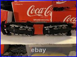 LGB Trains Germany G Scale Red Coca-Cola Super Set Diesel Engine 2 Box Cars Used