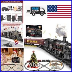 Large Electric Train Set for Christmas Glowing Passenger Carriages with Tracks