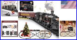 Large Electric Train Set for Christmas Glowing Passenger Carriages with Tracks